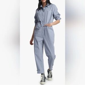THAKOON by Nadaam Utility Jumpsuit Faded Blue Xs